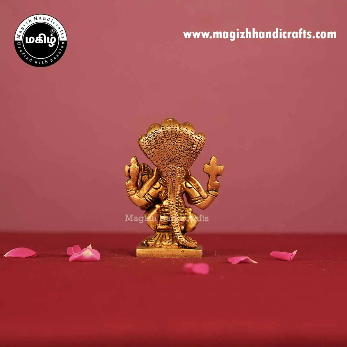 Brass Snake Narasihma Lakshmi - 3.5 inch - image 5