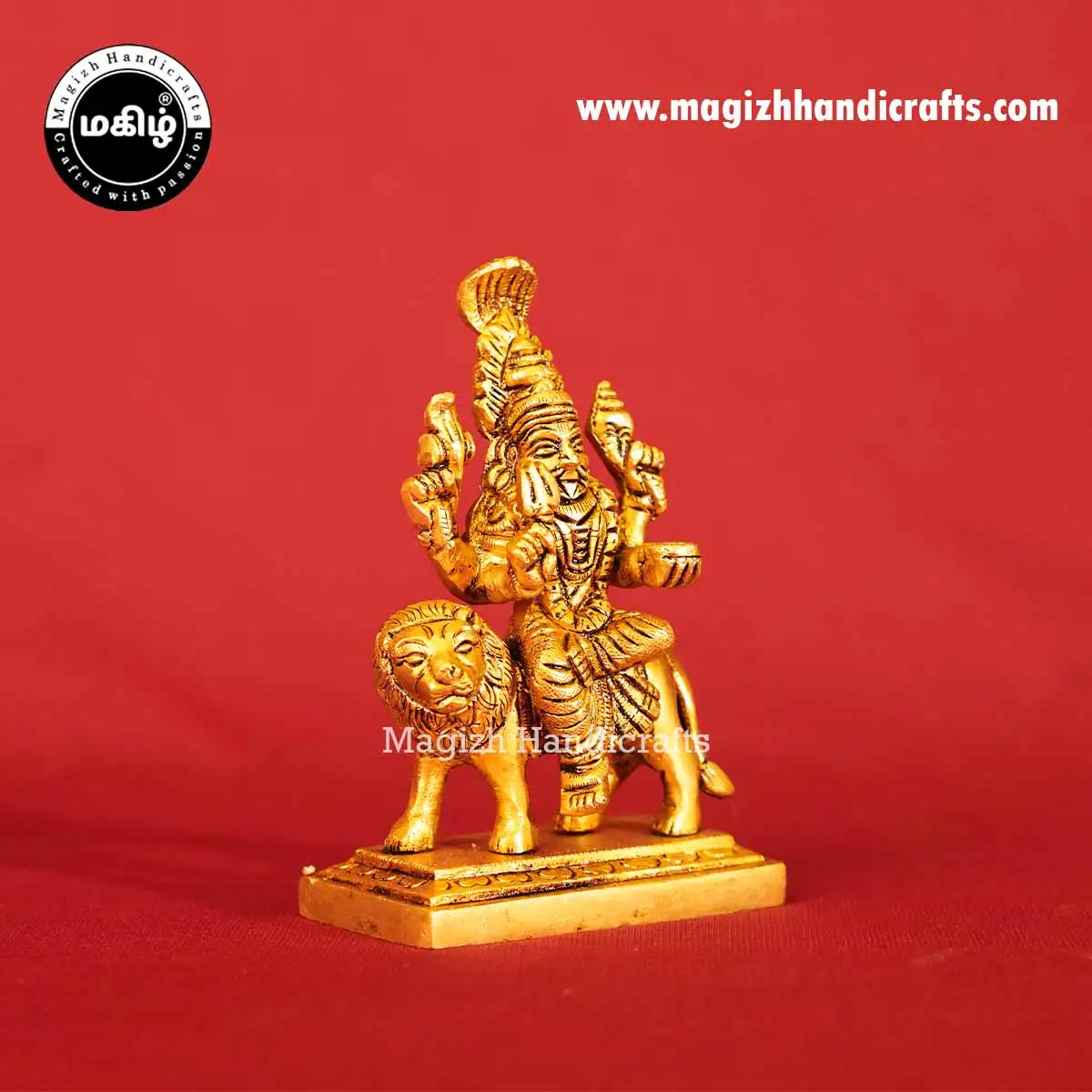 5 inch brass Pratyangira devi idol - image 4