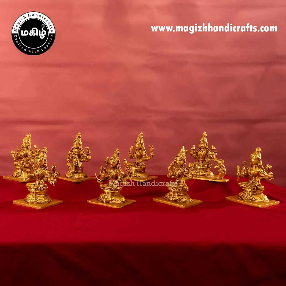 Brass AshtaLakshmi idols - 5 inch - image 3