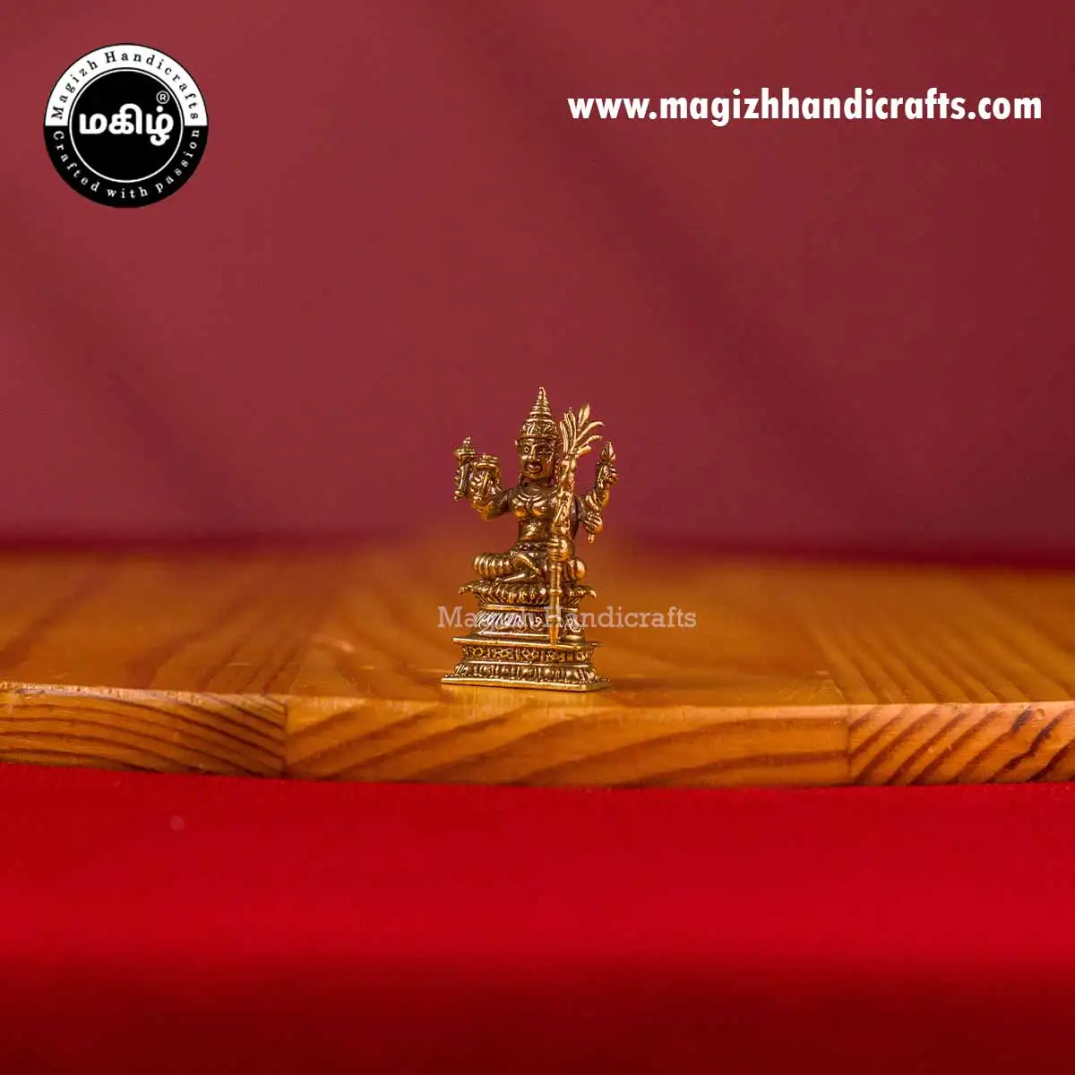 Brass Mini Lalitha devi idol - 1 inch