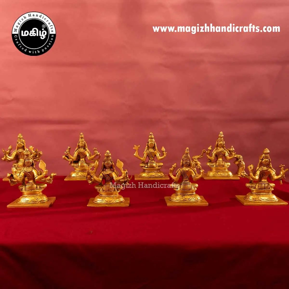 Brass AshtaLakshmi idols - 5 inch - image 4