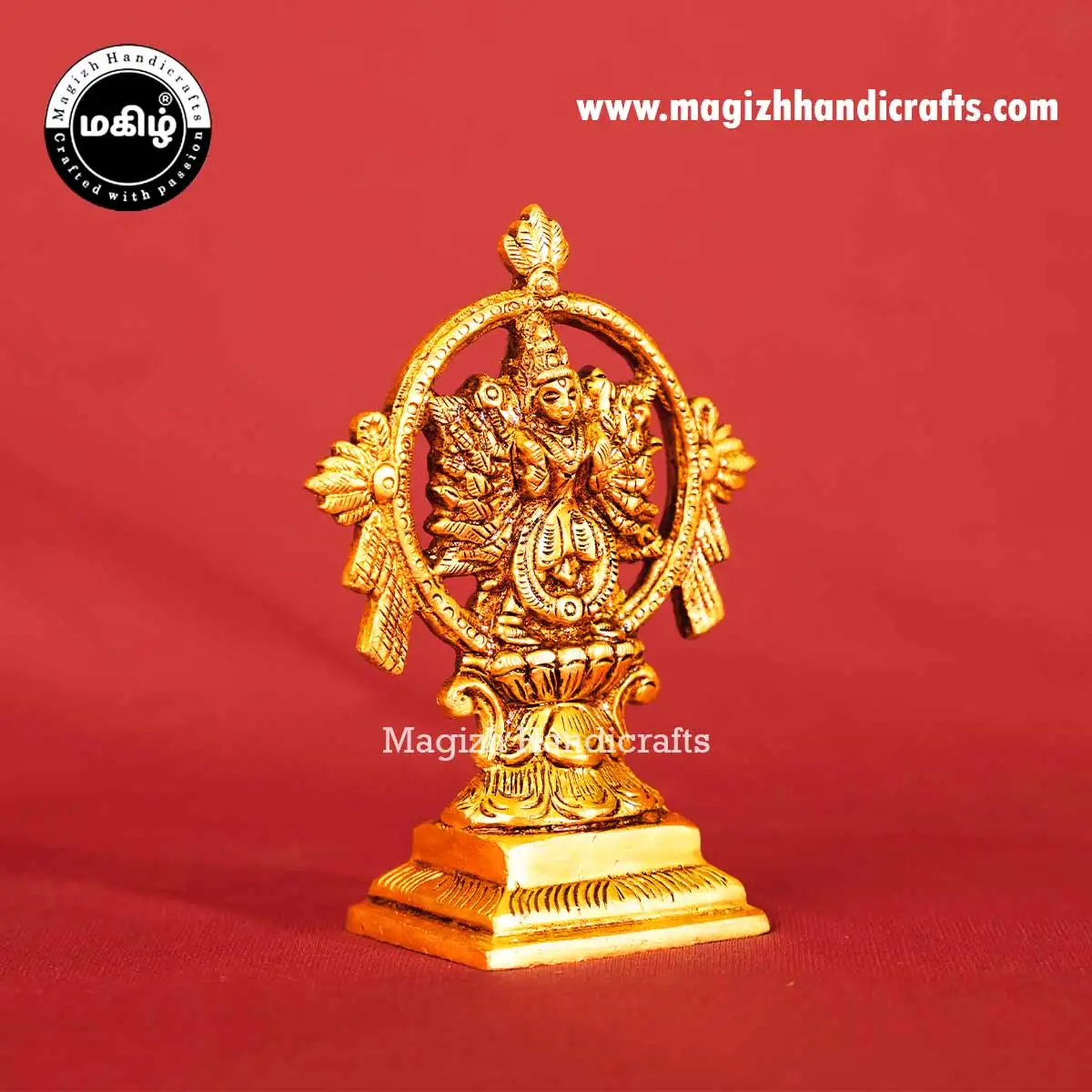 Brass Chakrathalwar - Narasimhar Idol - 5 inch - image 3