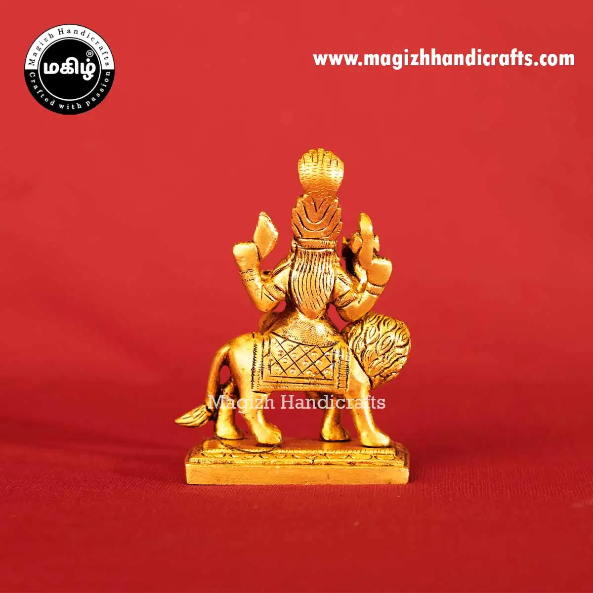 4 inch brass Pratyangira devi idol - image 5