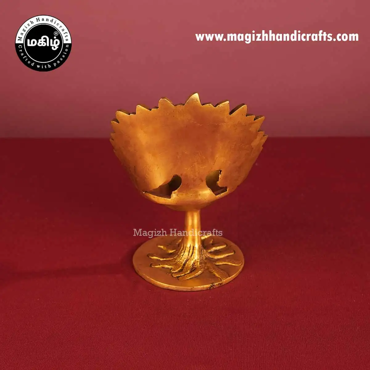 Brass Kalpavriksham tree Lamp - 6.5 inches - image 5