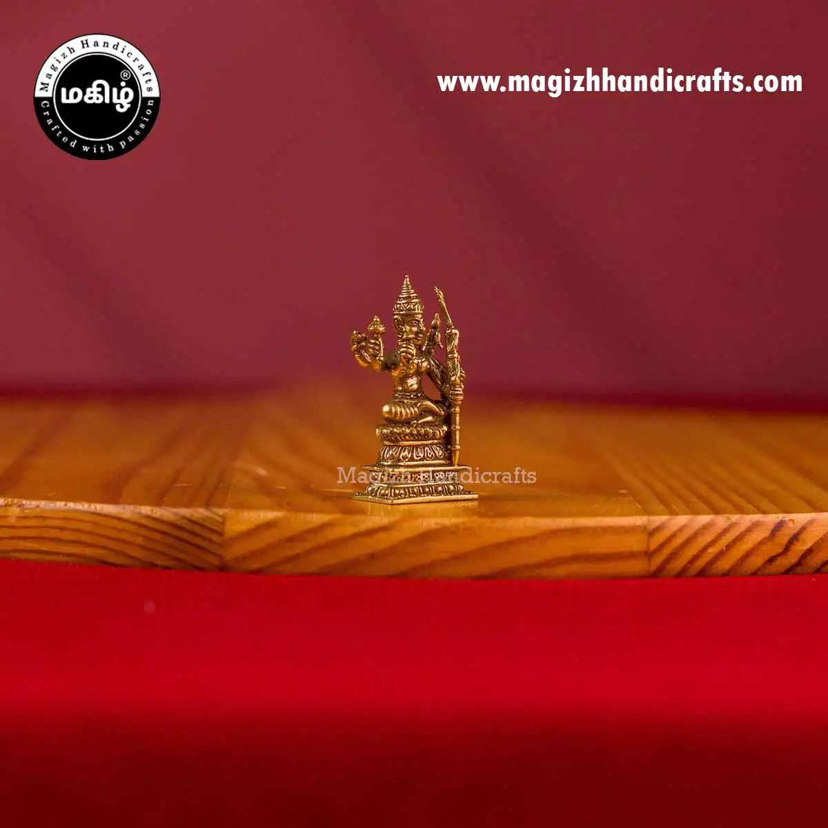 Brass Mini Lalitha devi idol - 1 inch - image 2