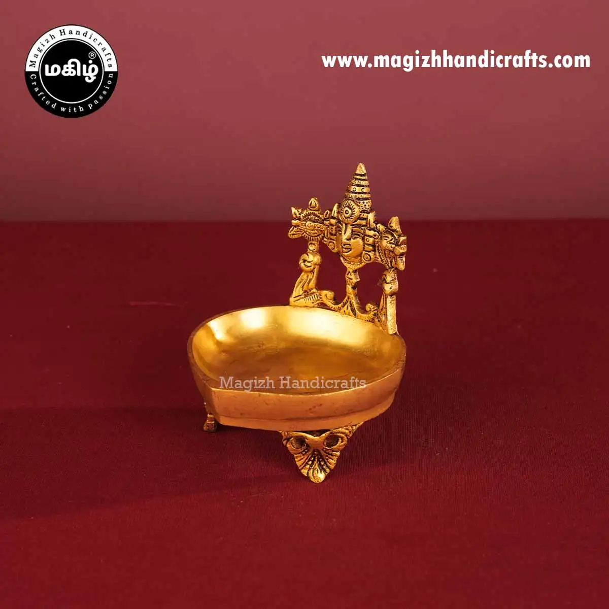 5 Inch Brass Lord Balaji Face Lamp - image 4