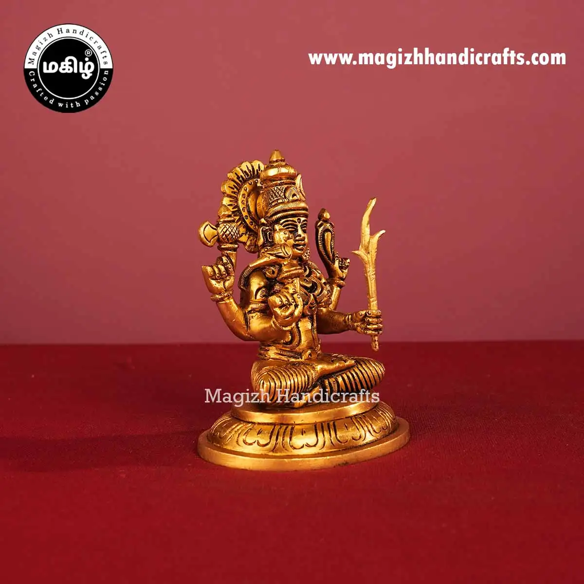 5 Inch Brass Kamakshi Amman Idol - image 3