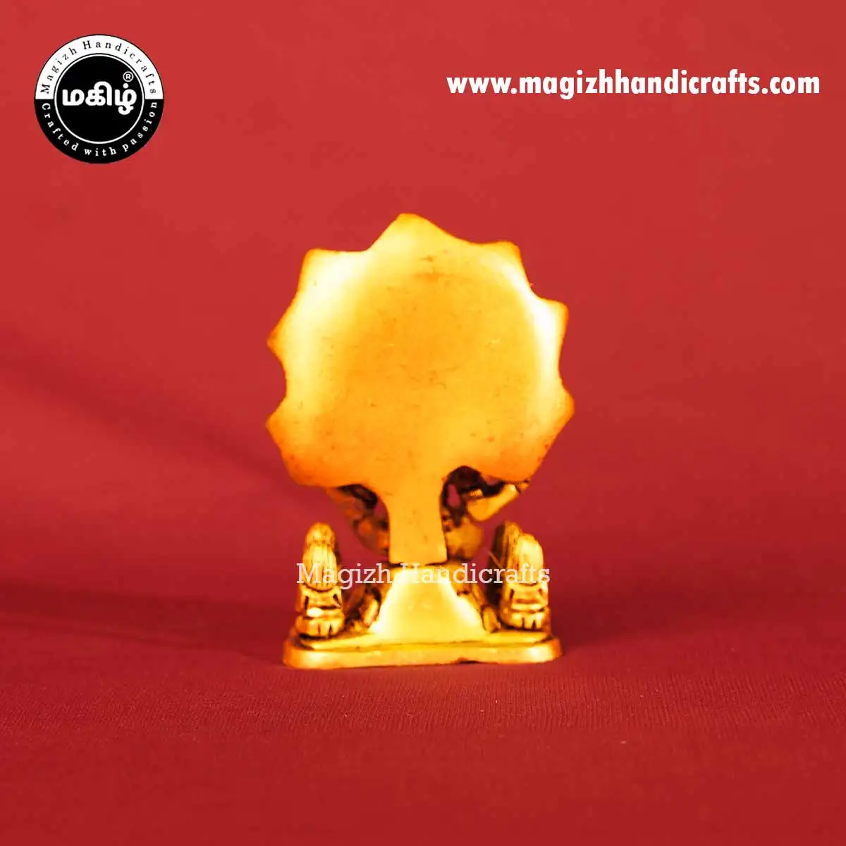 Brass Dakshinamurti idol - 4 inches - image 5