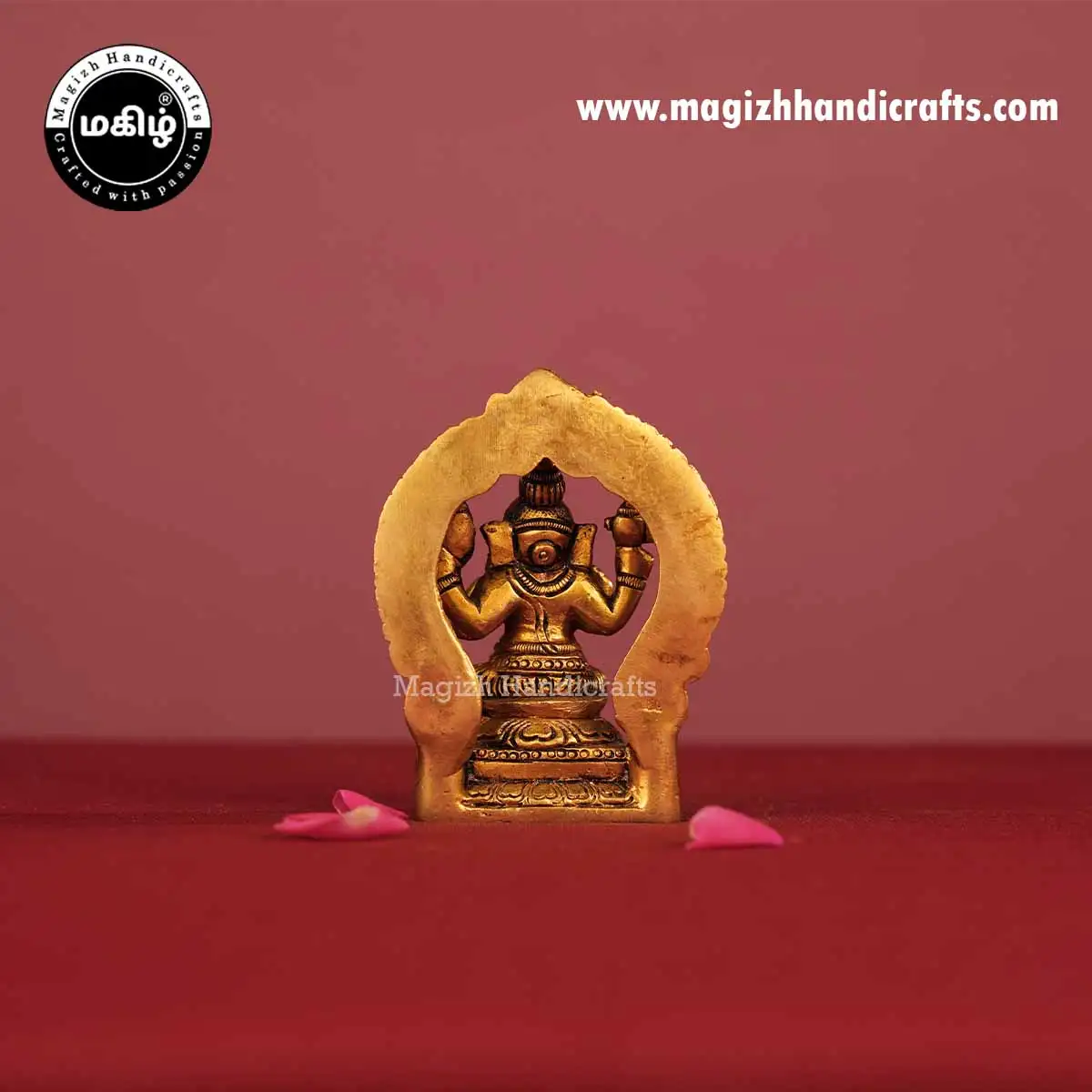 Brass Frame Ganesha Idol - 3.5 inch - image 5