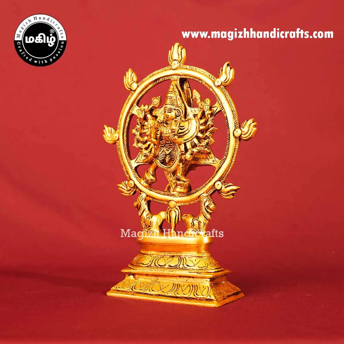 Brass Chakrathalwar - Narasimhar Idol - 9.5 inch - image 5