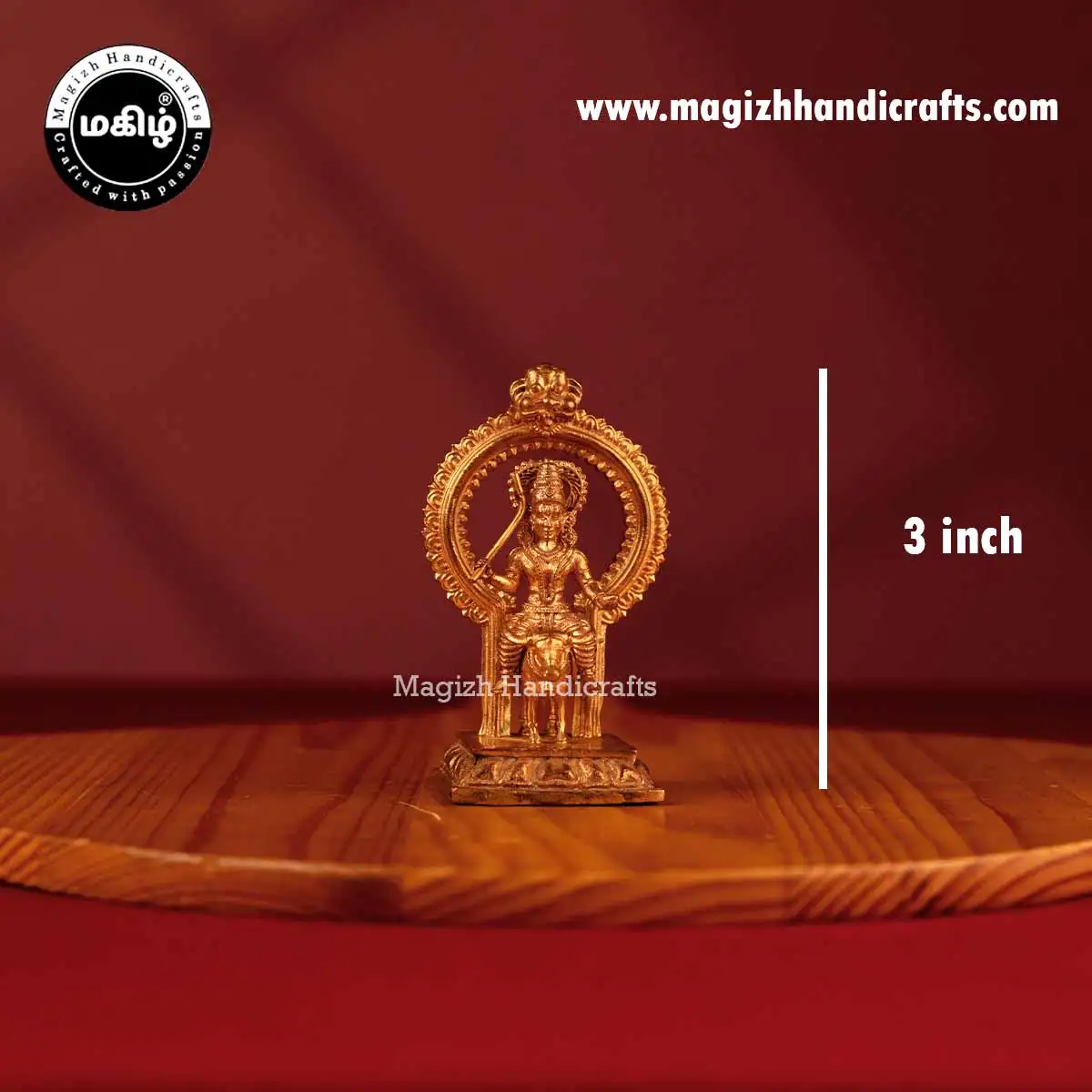 Impon god Vishnu Maya idol with Thiruvachi - 3 inch - image 2