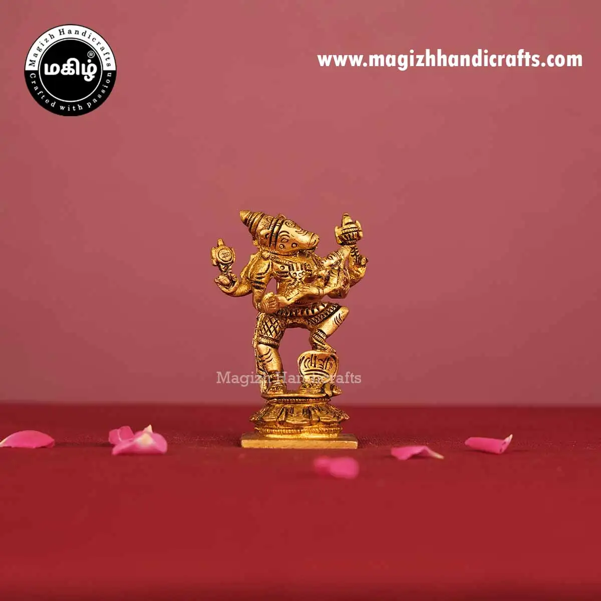 Brass Lakshmi Hayagireeswarar Idol - 3 Inch - image 1