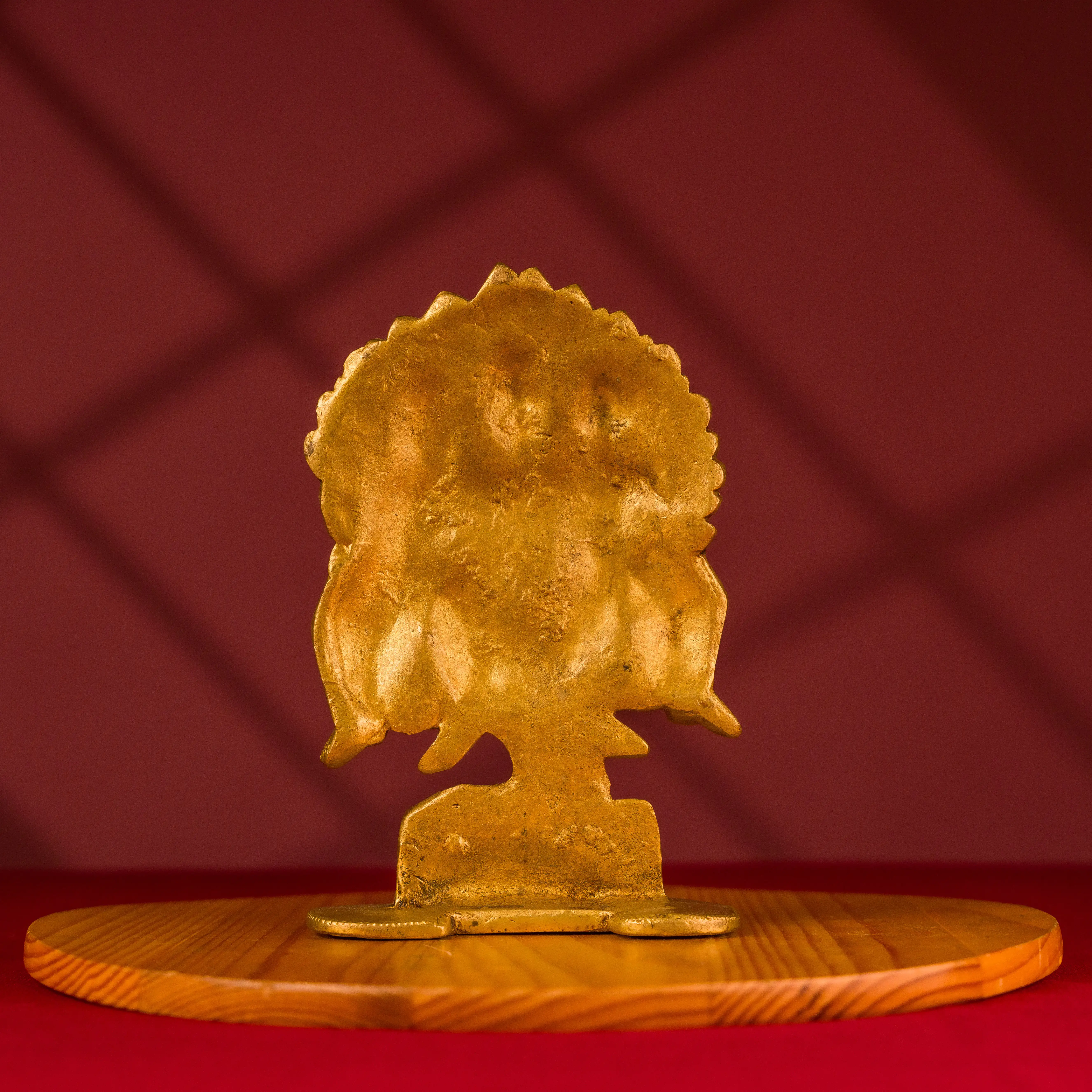 Brass Sitting Murugan Valli Deivanai idol with peacock - image 5