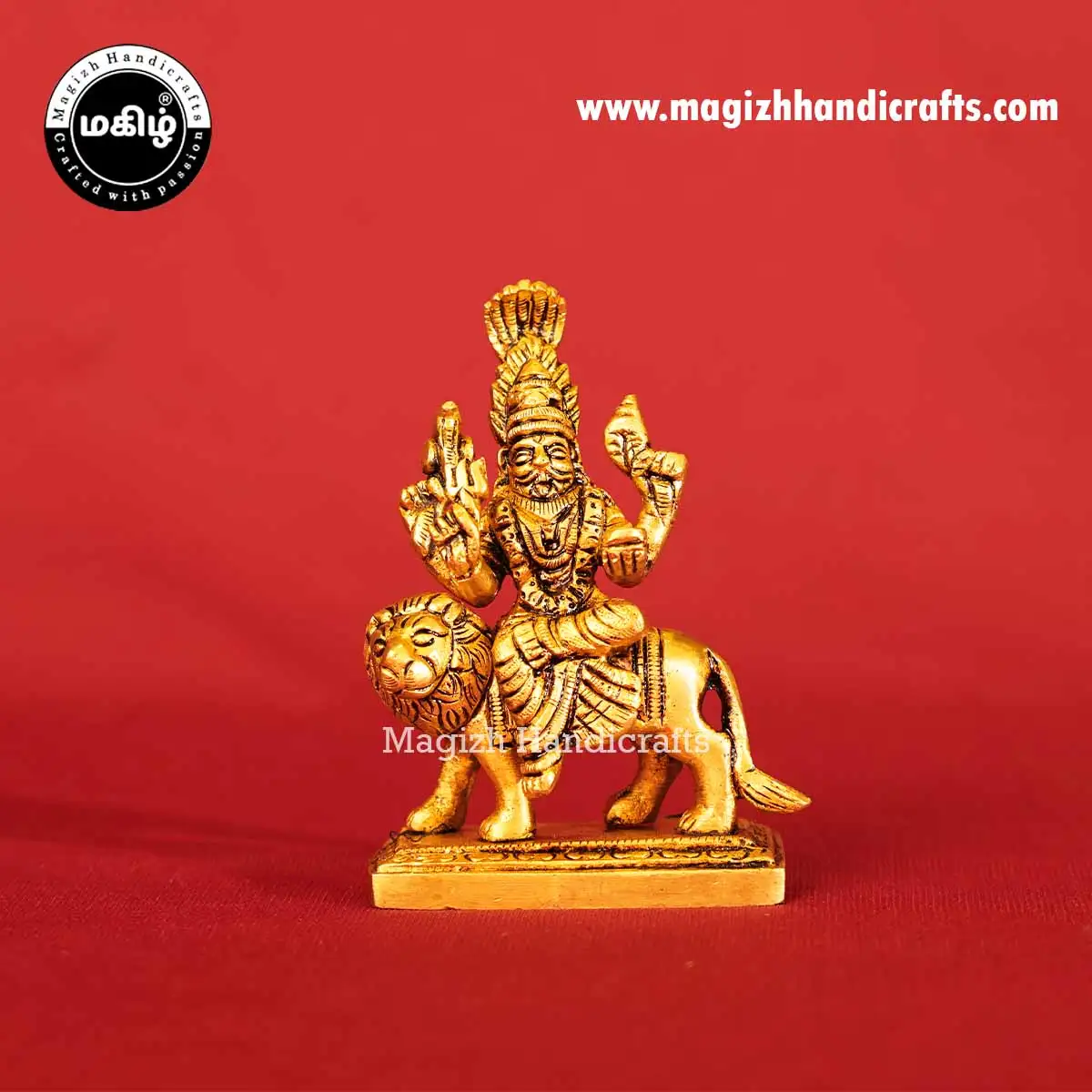 4 inch brass Pratyangira devi idol - image 1