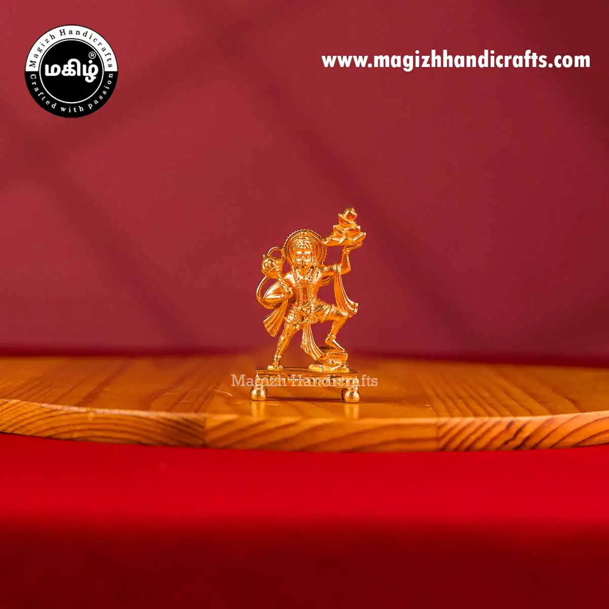Impon Standing Hanuman with sanjeev idol - 2 inch - image 1