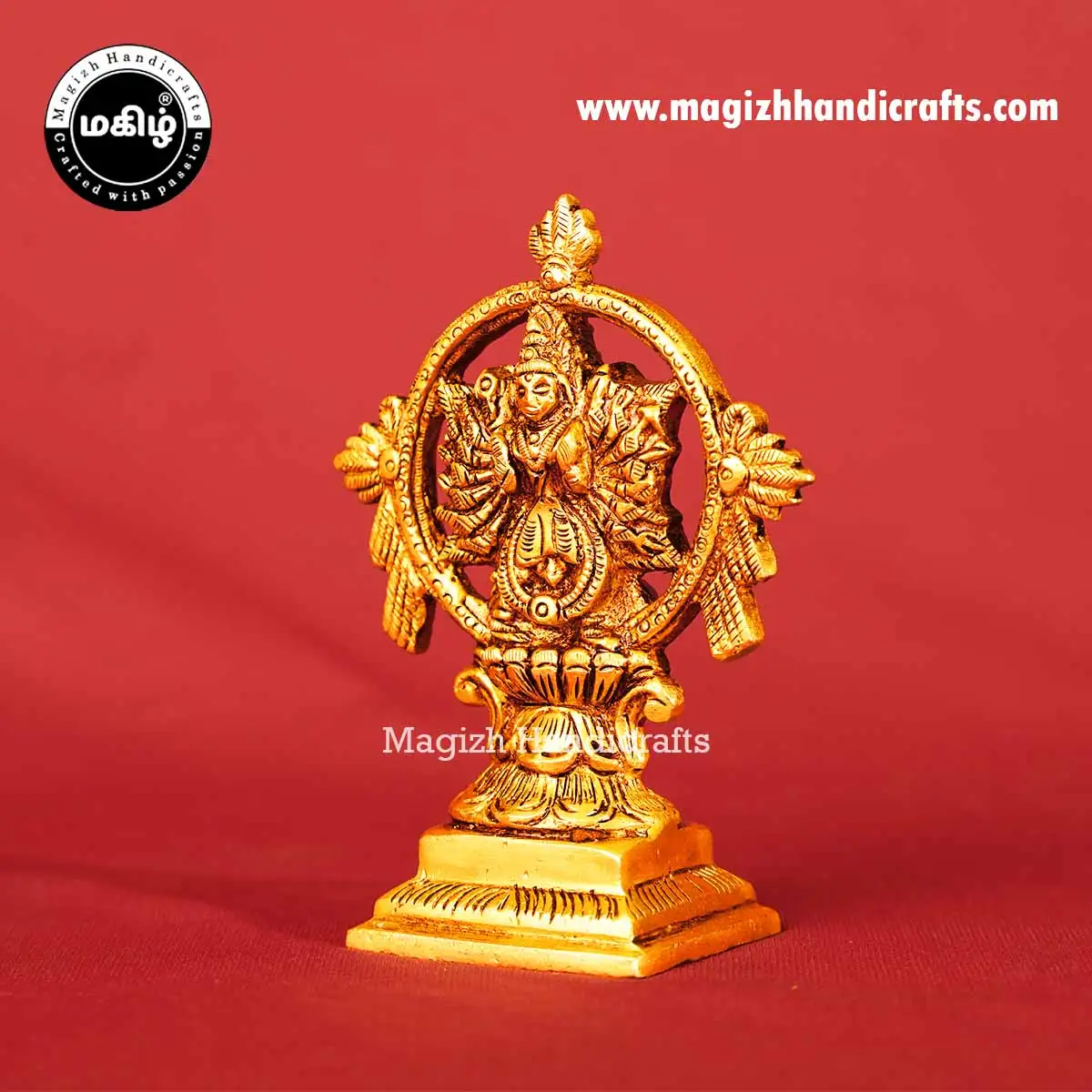 Brass Chakrathalwar - Narasimhar Idol - 5 inch - image 4