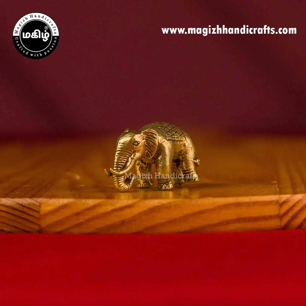 Brass Mini Elephant - 1 inch - image 2