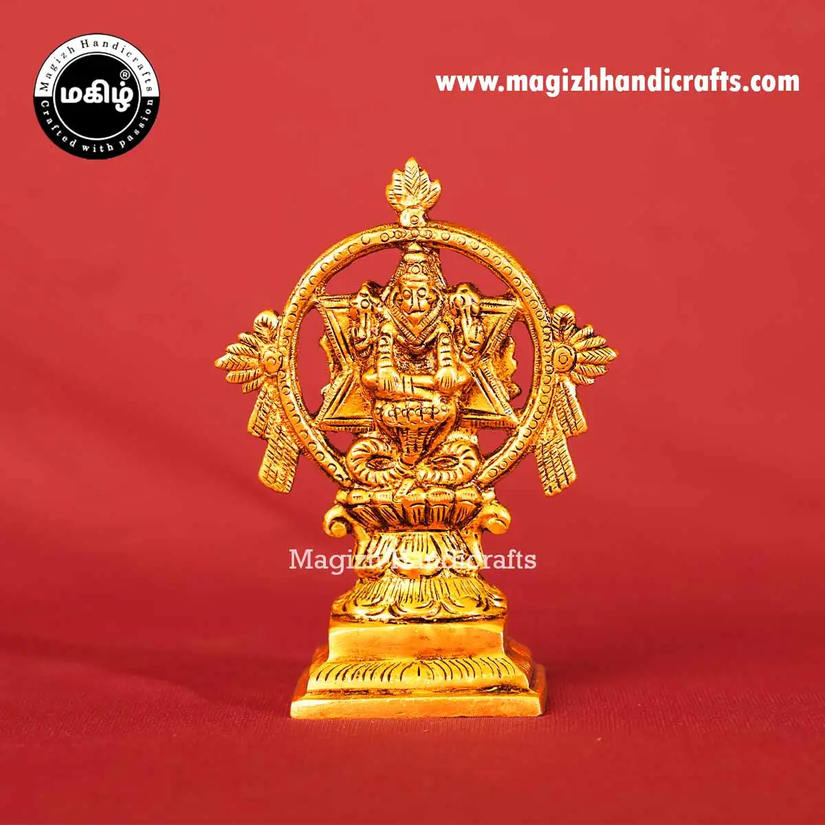 Brass Chakrathalwar - Narasimhar Idol - 5 inch - image 5