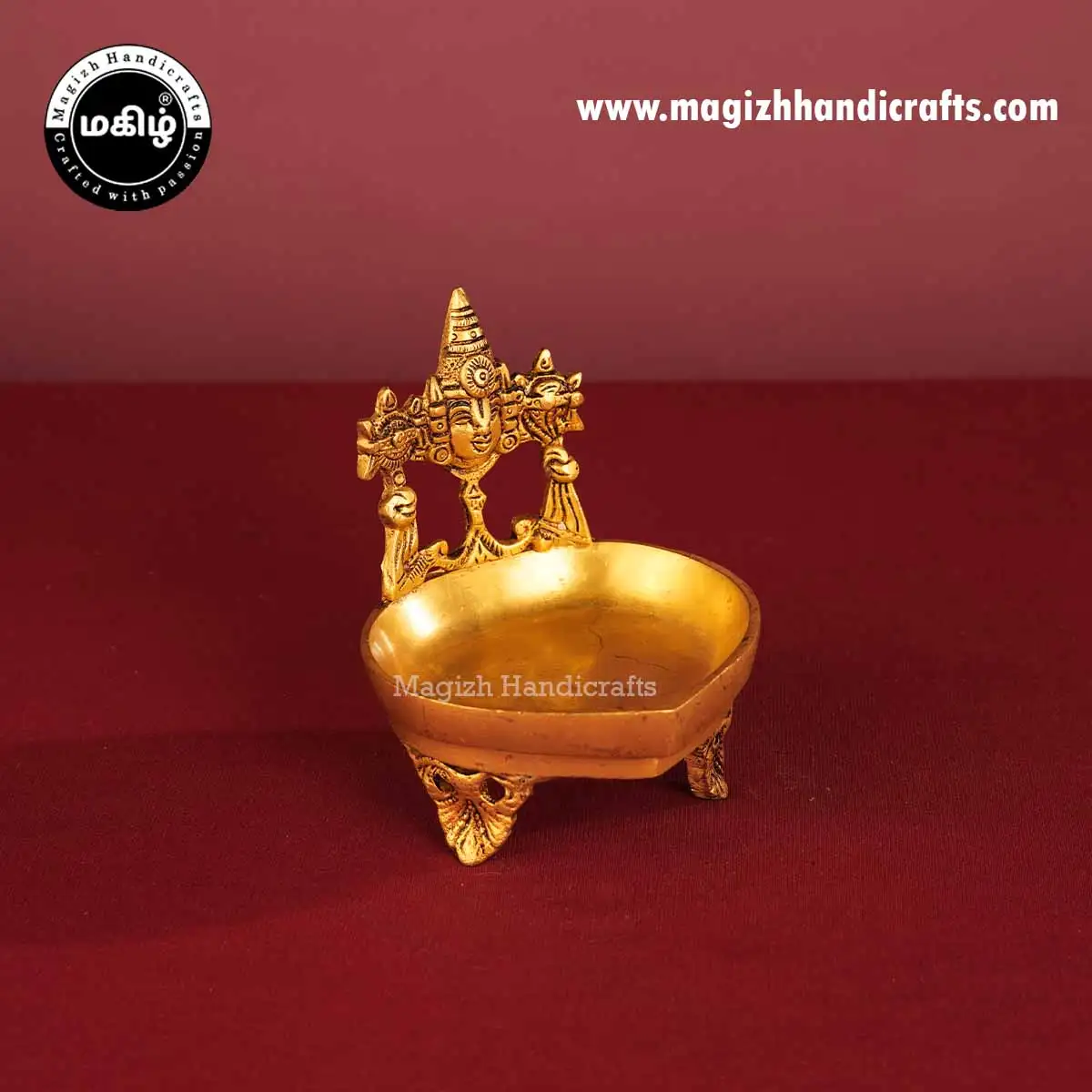 5 Inch Brass Lord Balaji Face Lamp - image 3