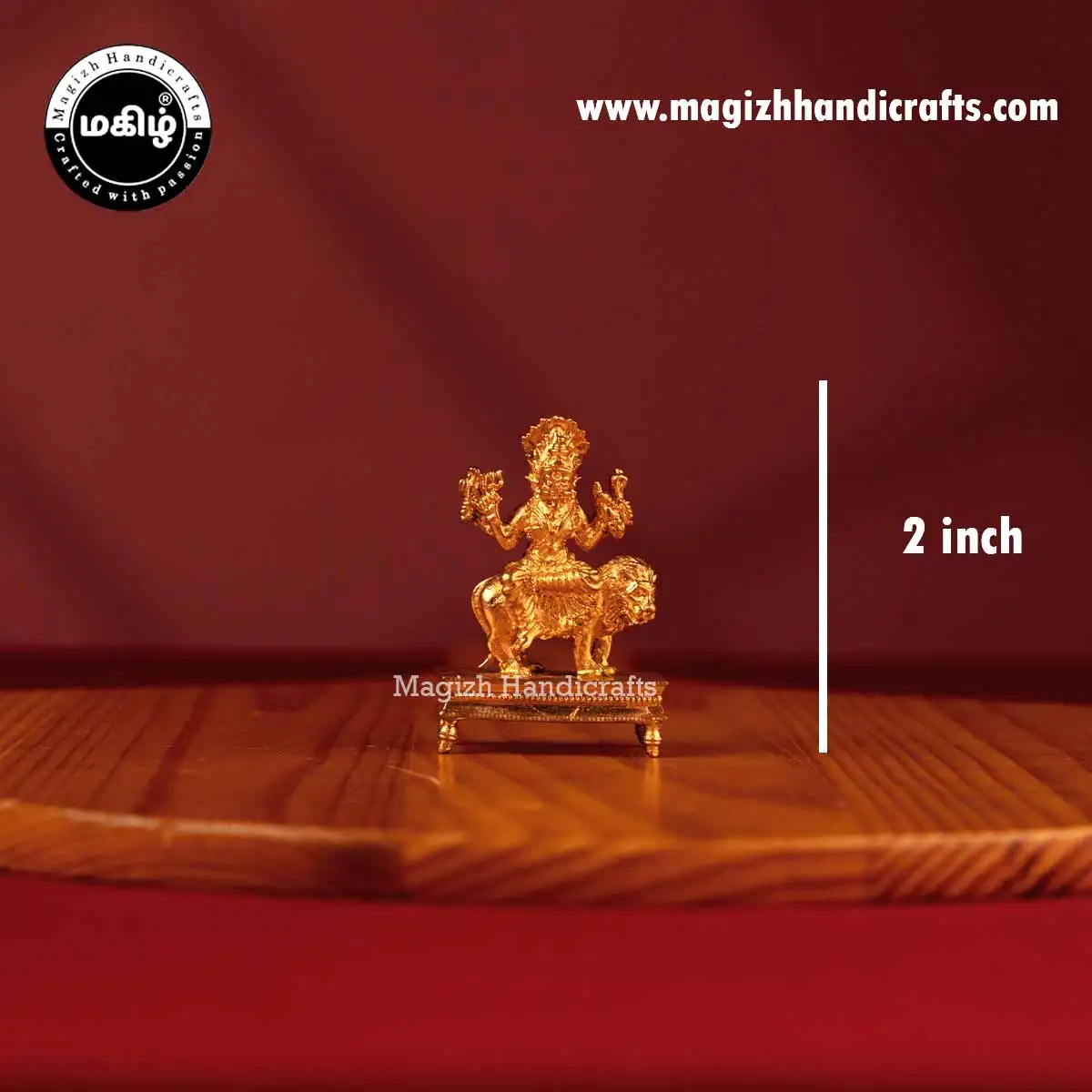 Impon Prathingara devi idol - 2 inch - image 2