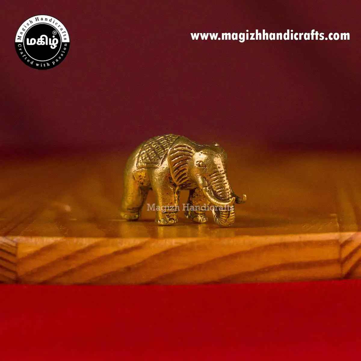 Brass Mini Elephant - 1 inch - image 3