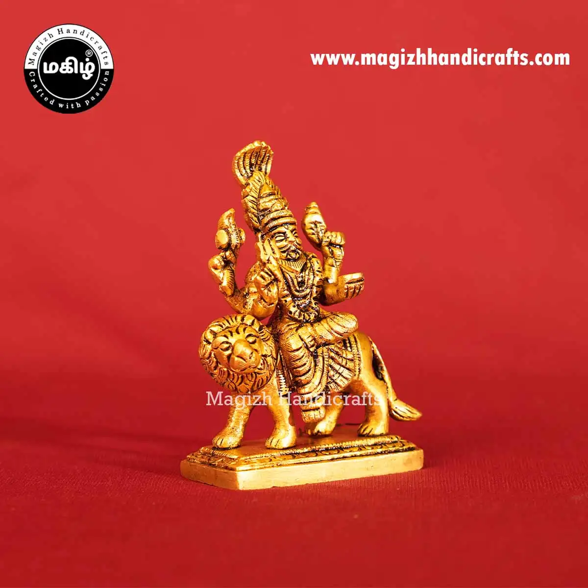 4 inch brass Pratyangira devi idol - image 3