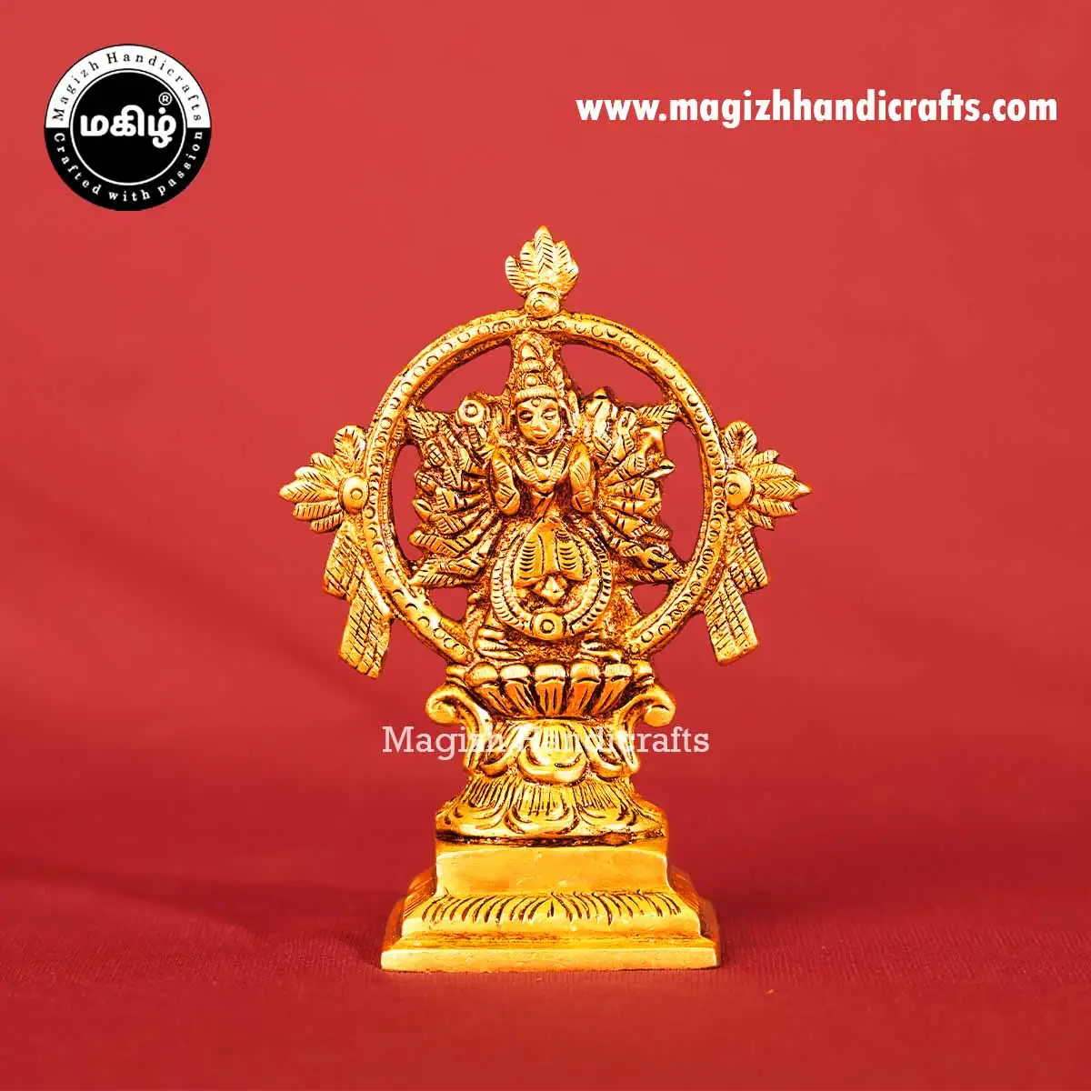 Brass Chakrathalwar - Narasimhar Idol - 5 inch - image 1