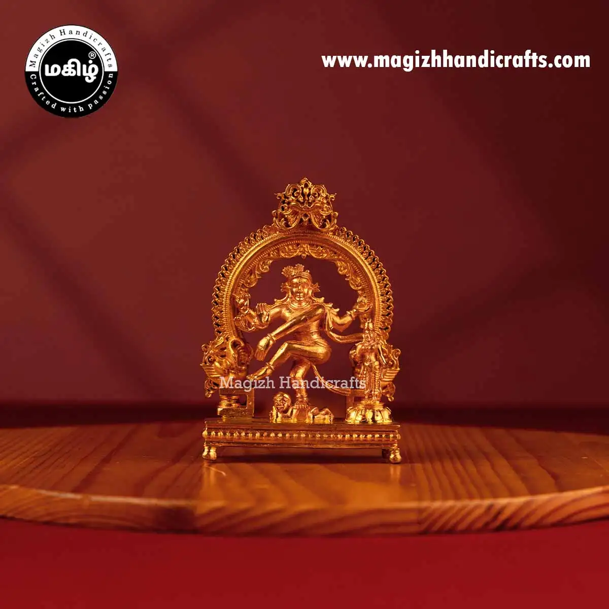 Impon god Natrajar and Sivagami amman idol with Thiruvachi - 3 inch - image 1