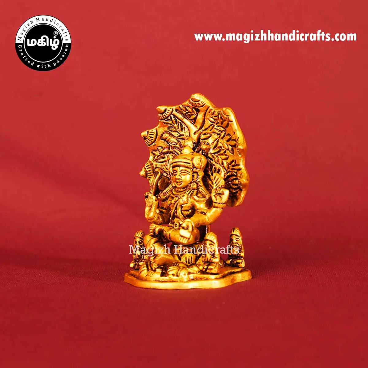 Brass Dakshinamurti idol - 4 inches - image 3