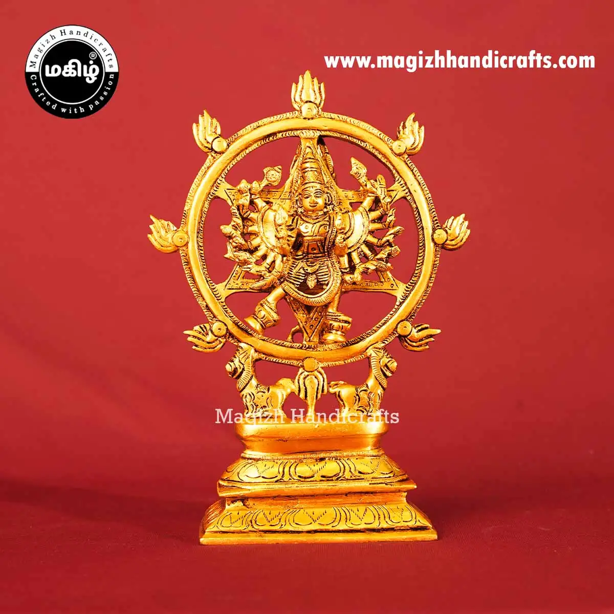 Brass Chakrathalwar - Narasimhar Idol - 9.5 inch - image 1