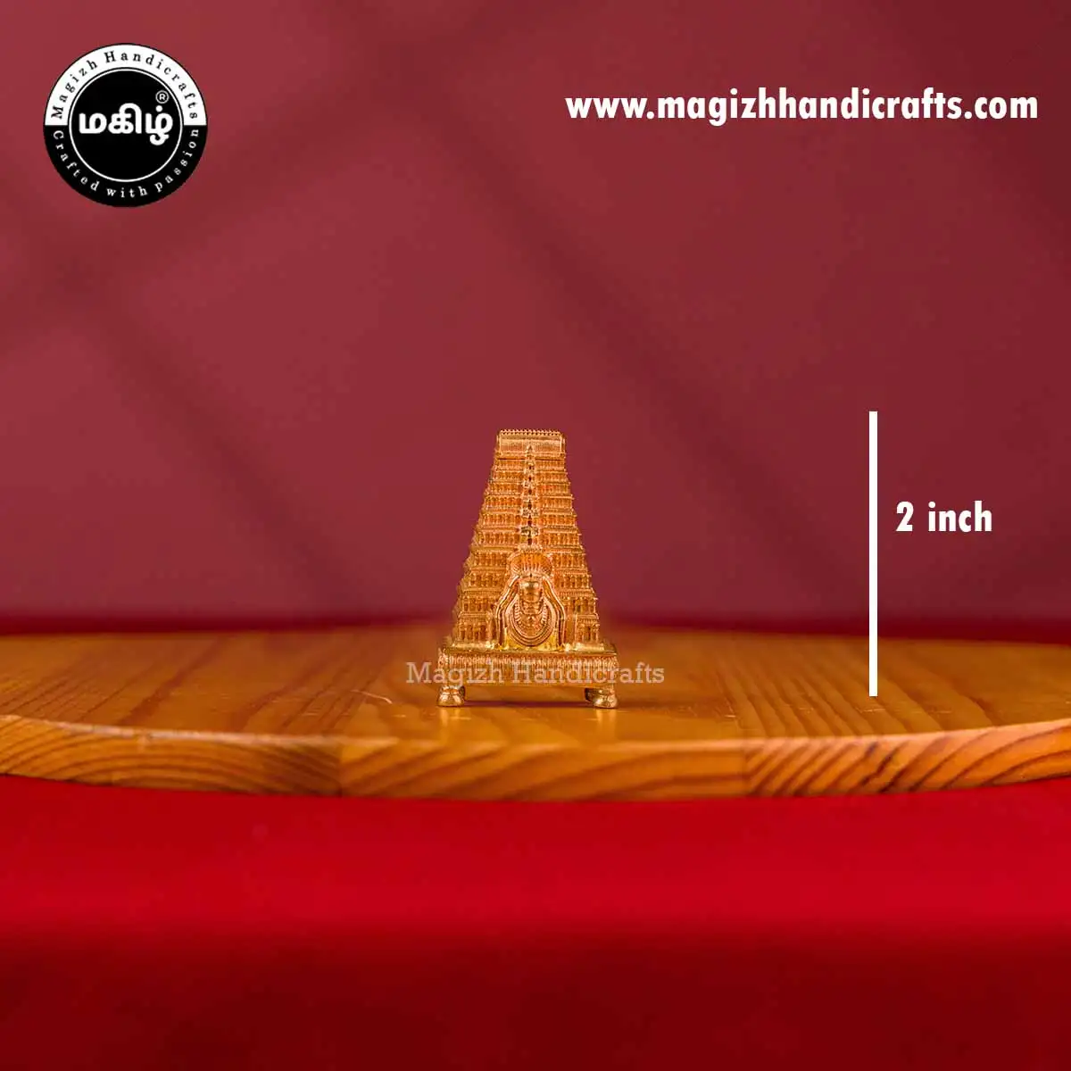 Impon Thiruvannamalai gopuram idol - 2 inch - image 2