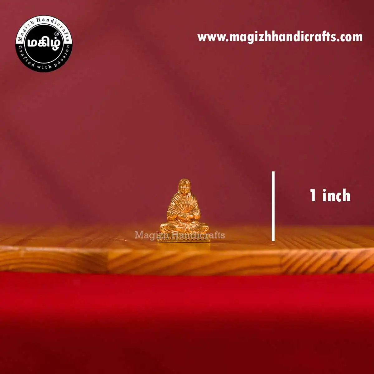 Impon Sitting Vallalar idol - 1 inch - image 2