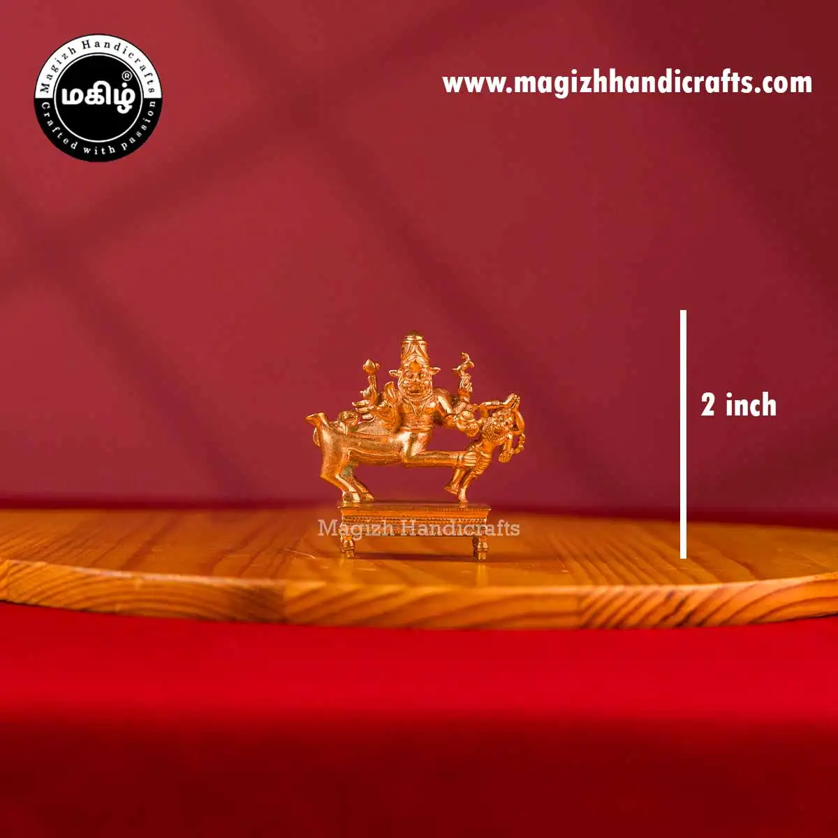 Impon Lord Sarabeswarar idol - 2 inch - image 2