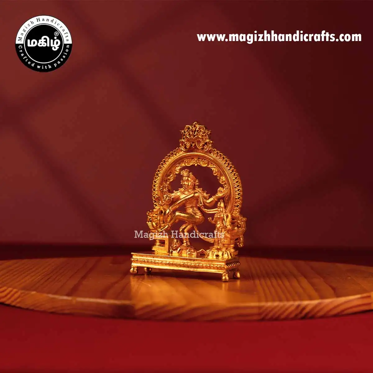 Impon god Natrajar and Sivagami amman idol with Thiruvachi - 3 inch - image 3