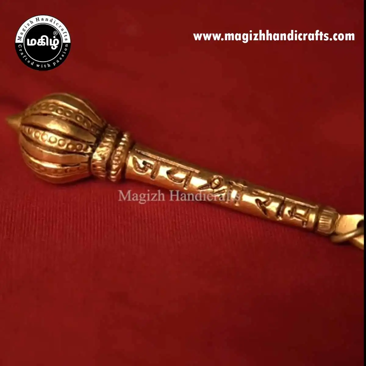 5 inches Brass Hanuman Gada - image 1