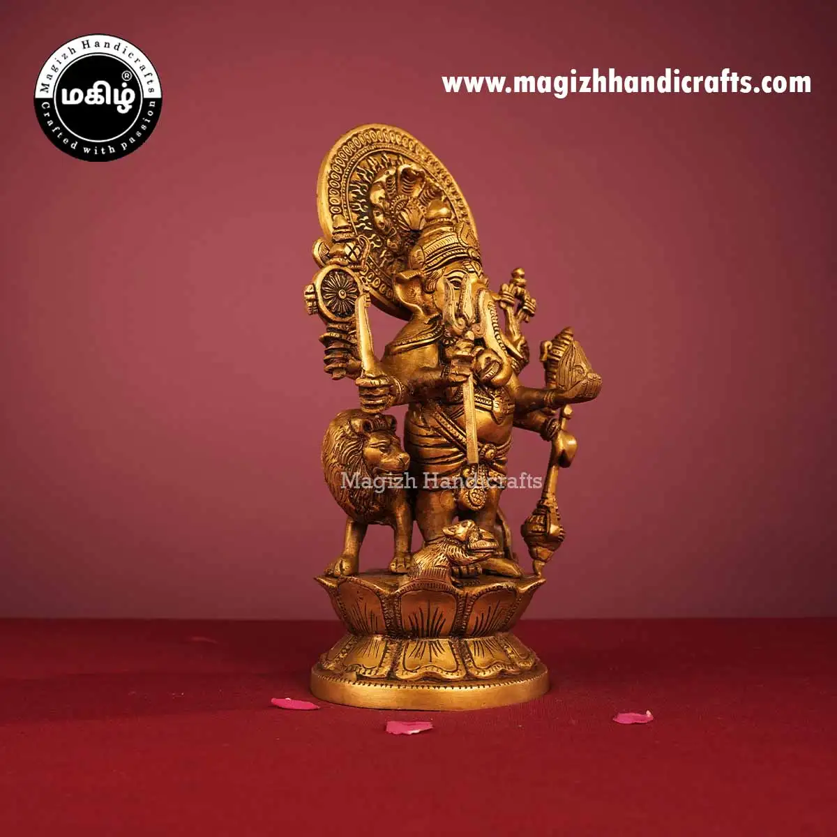Brass Kan Drishti Ganesha Idol - 11.5 Inches - image 3