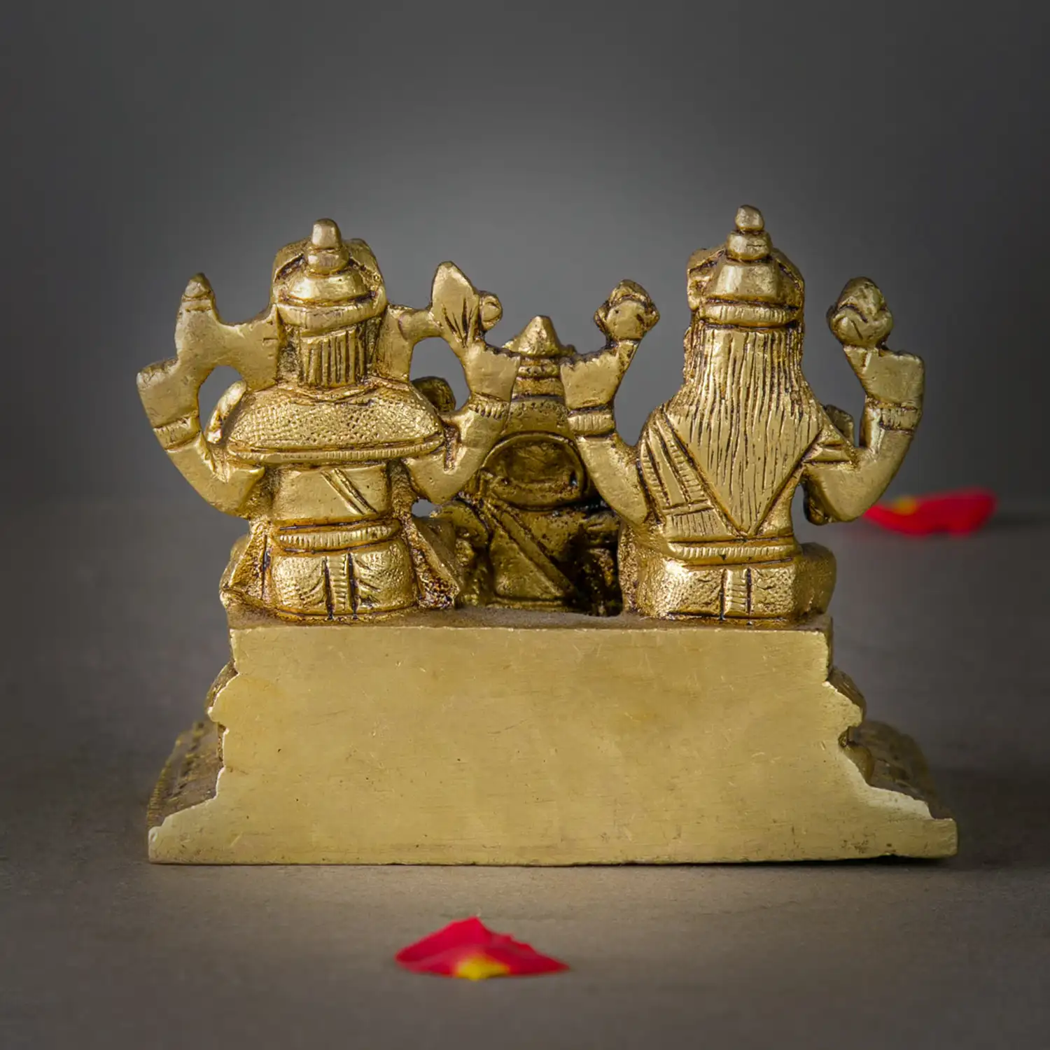 Brass Ganesha Kuber and Lakshmi idol - 2 inches - image 3