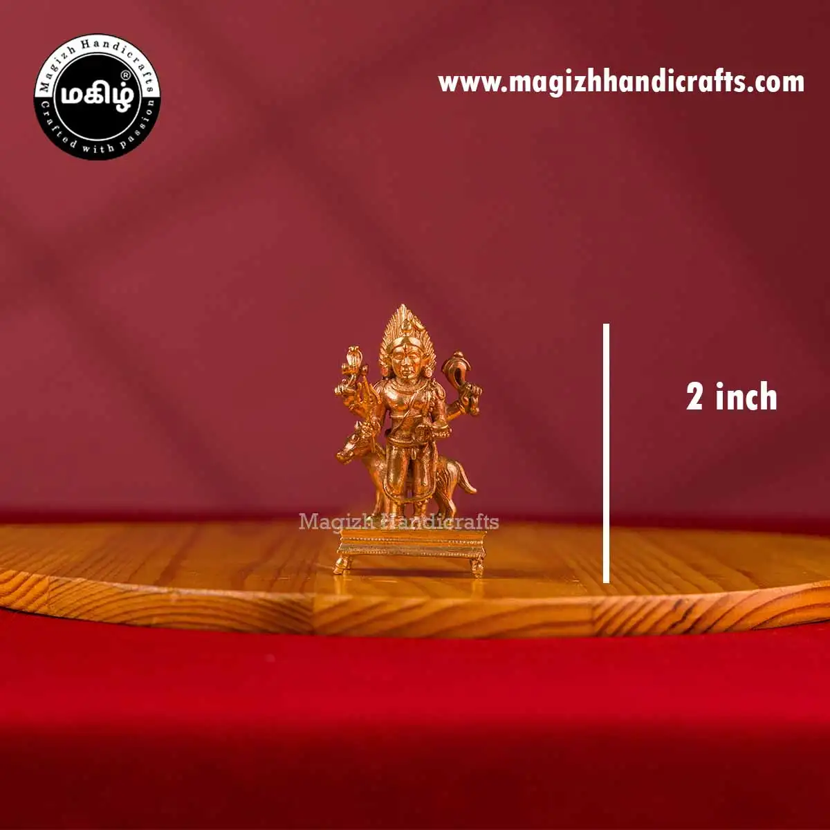 Impon Kalabairavar idol - 2.5 inch - image 2