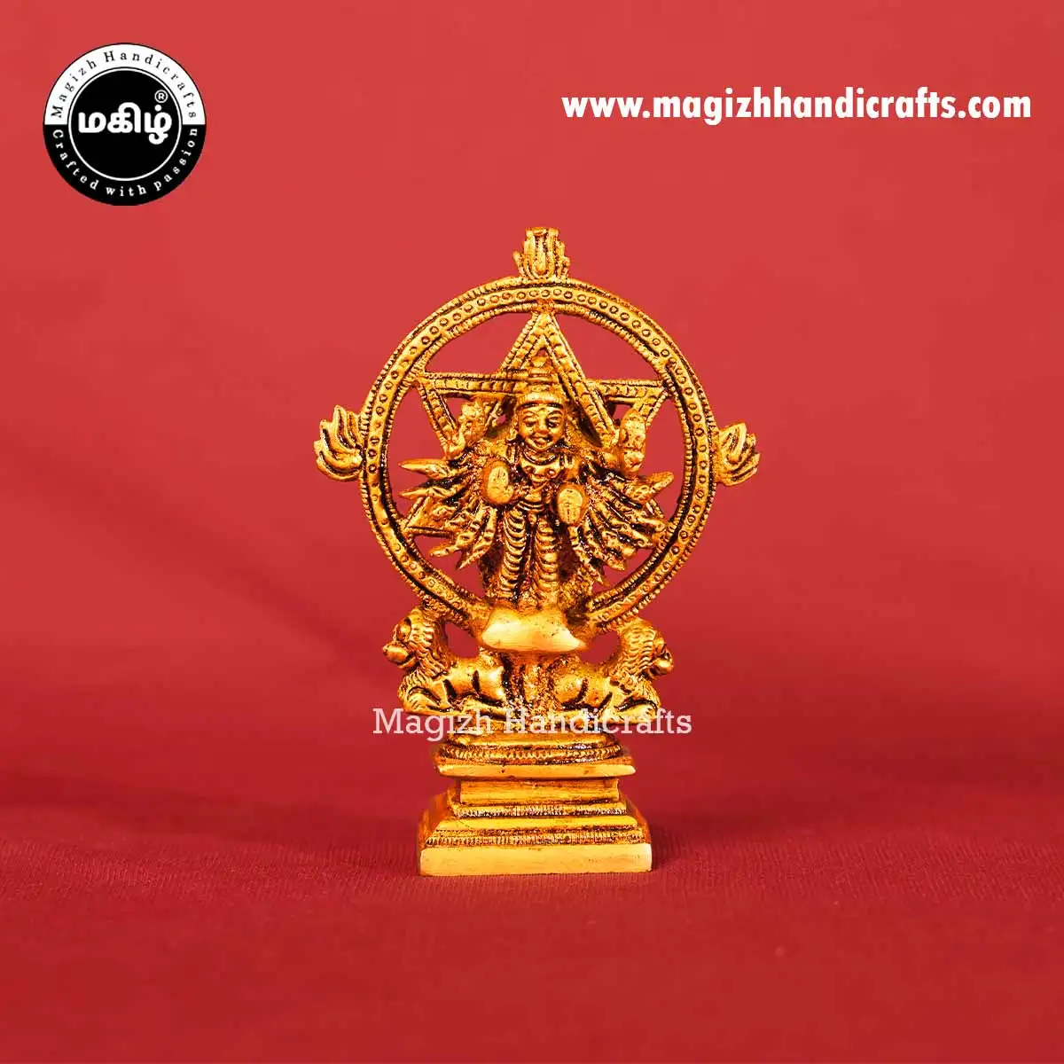 Brass Chakrathalwar - Narasimhar Idol -4 inches - image 1