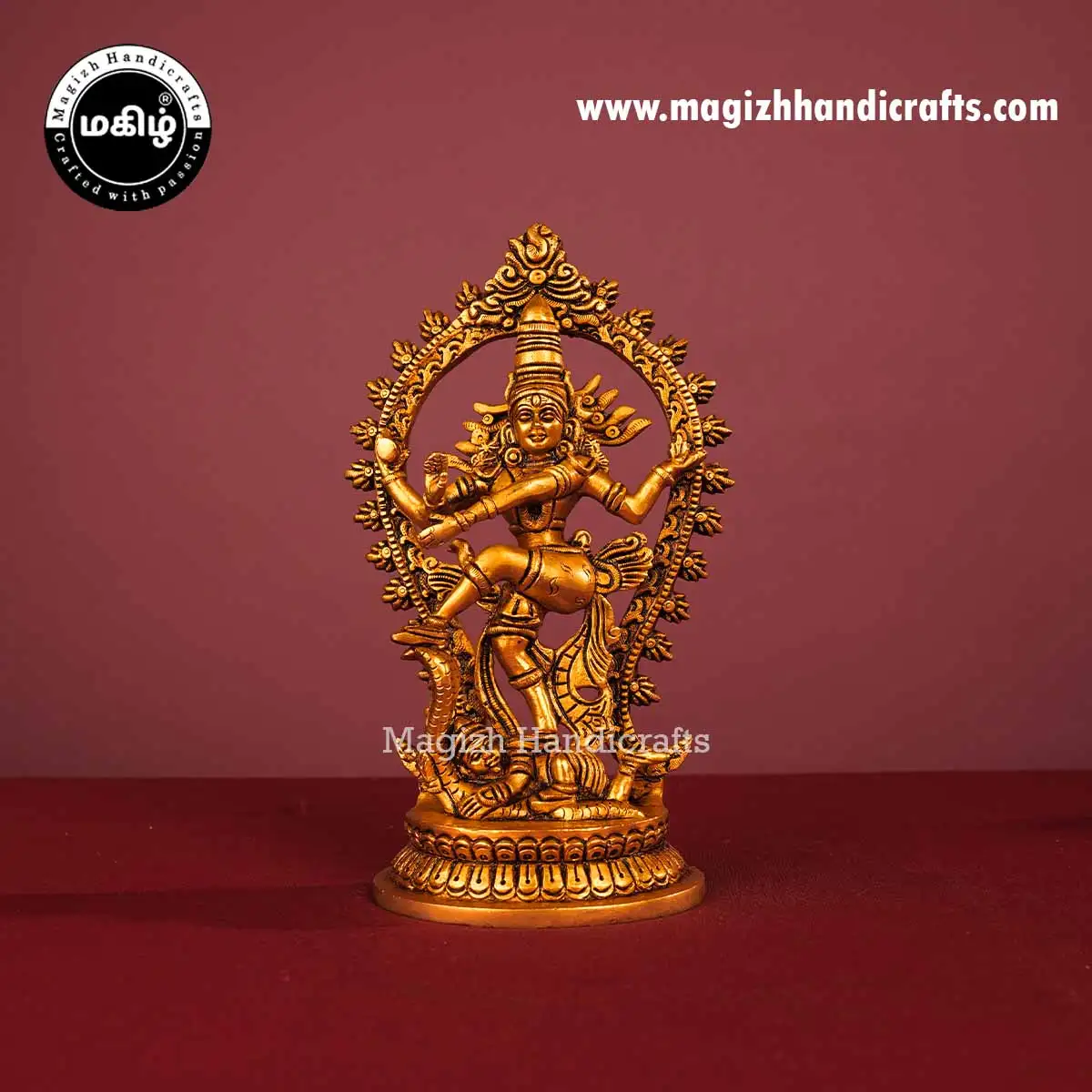 Brass Natarajar idol - 8 inches - image 1
