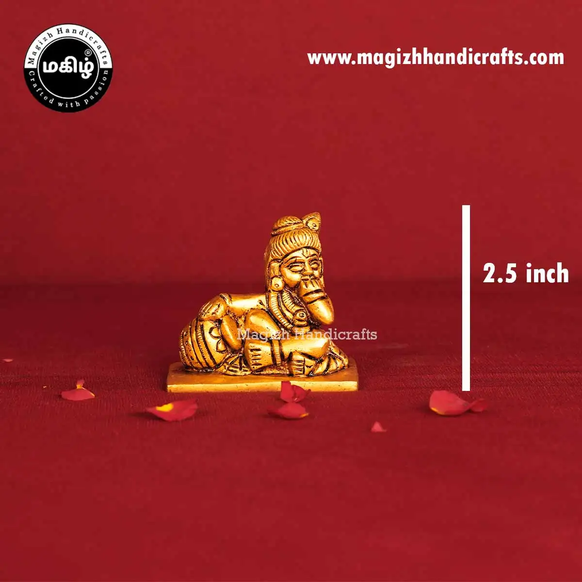 Brass Baby Pot Krishna Idol - 2.5 Inches - image 2