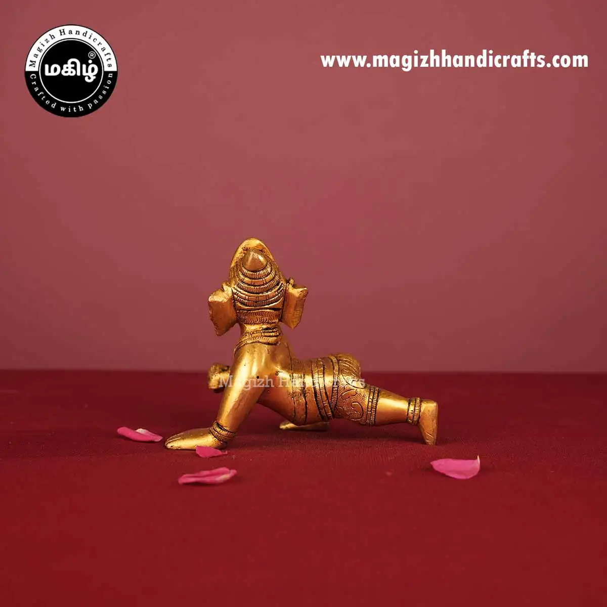 Brass Laddoo Bala Ganapathy Idol - 3 inch - image 5