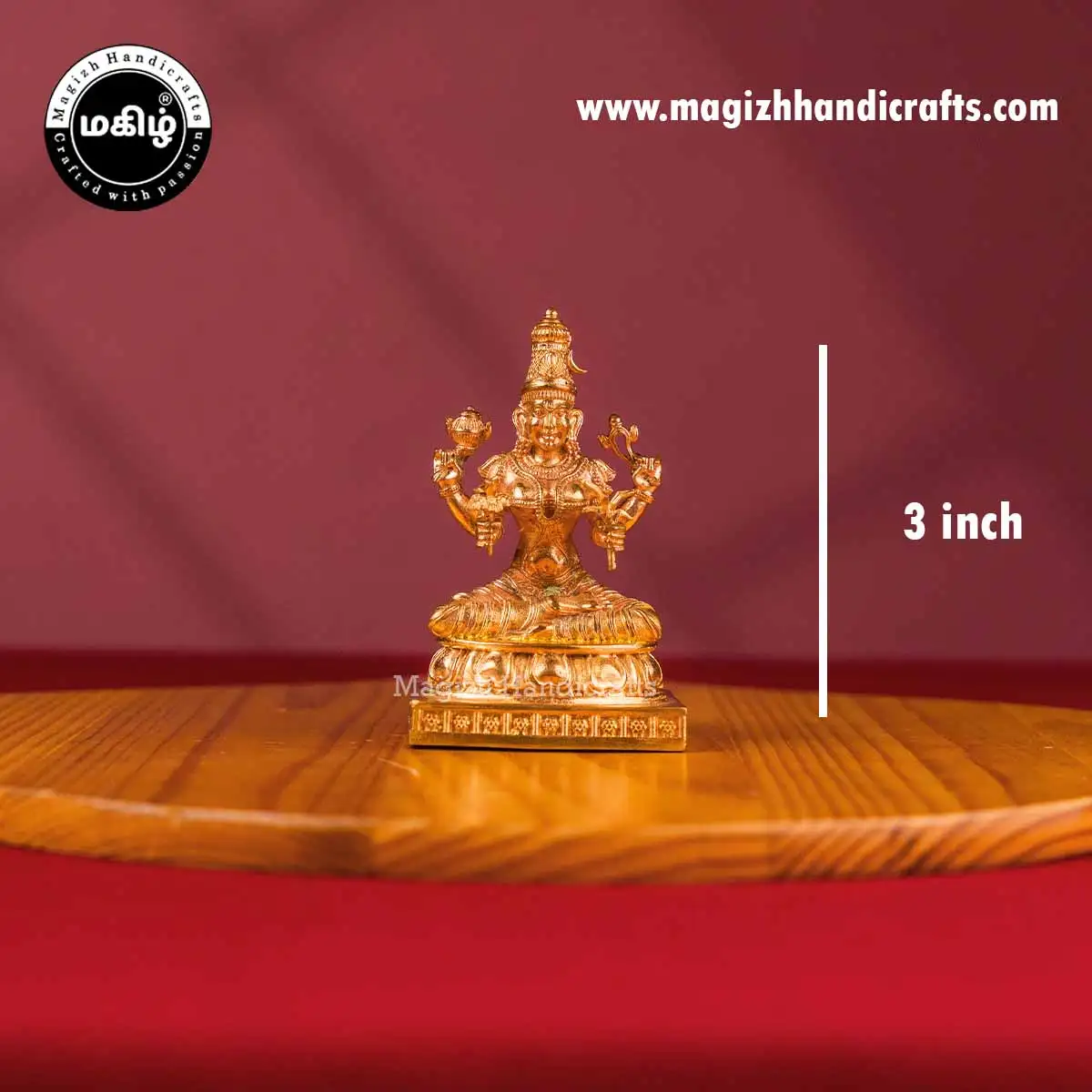 Impon Rajarajeswari amman idol - 3 inch - image 2