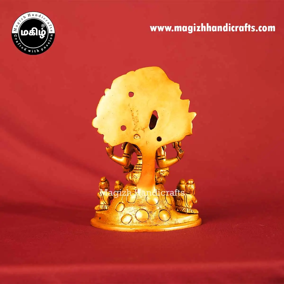 Brass Dakshinamurti idol - 7 inches - image 6