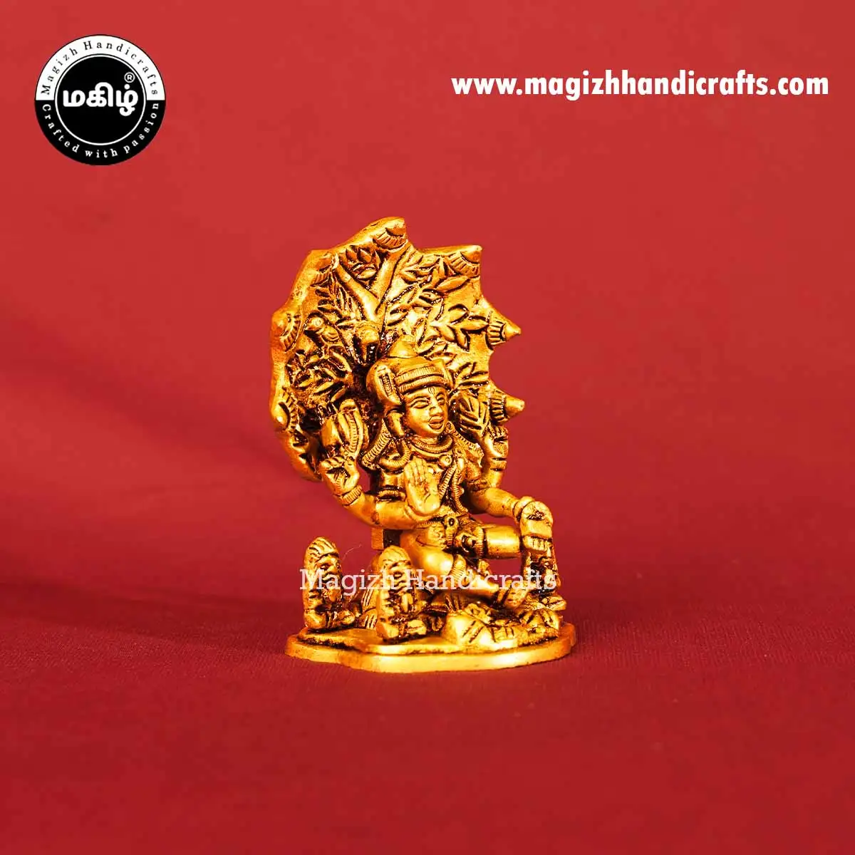 Brass Dakshinamurti idol - 4 inches - image 4