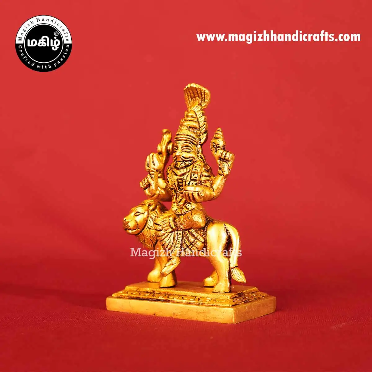 5 inch brass Pratyangira devi idol - image 3