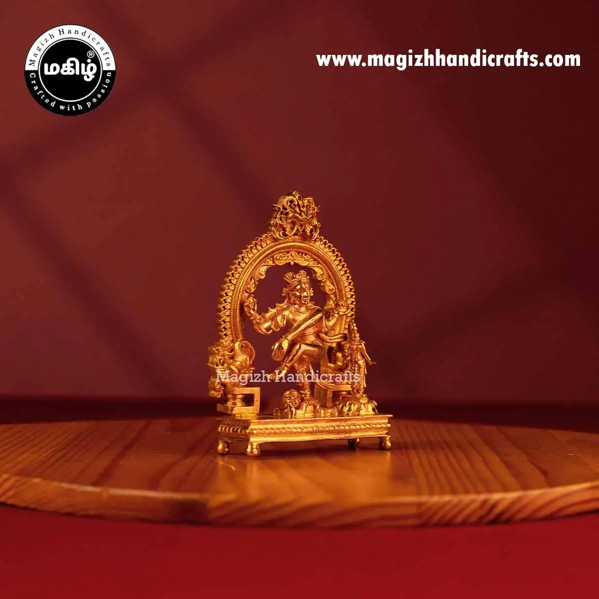 Impon god Natrajar and Sivagami amman idol with Thiruvachi - 3 inch - image 5