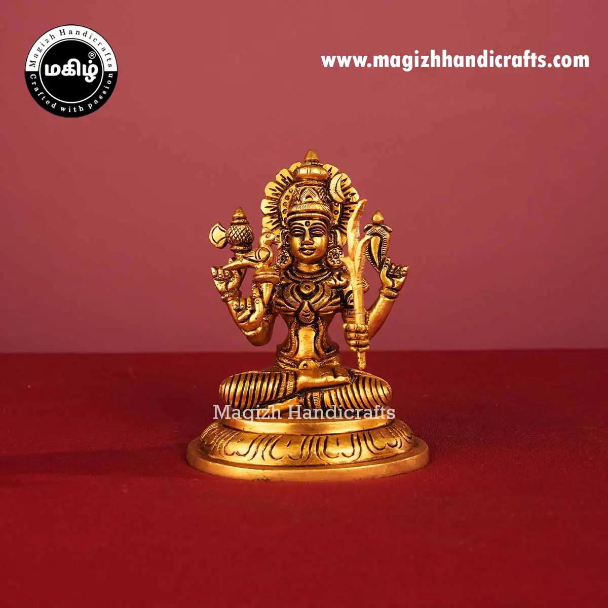 5 Inch Brass Kamakshi Amman Idol - image 1