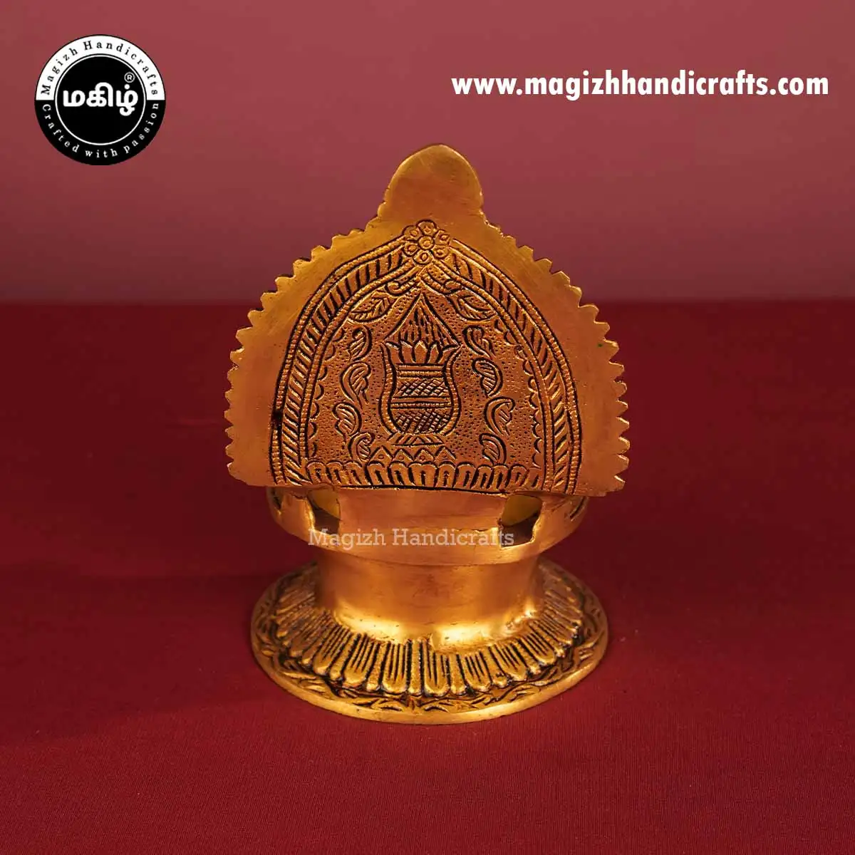 Brass Varahi amman Kamakshmi Lamp - 7 inches - image 5