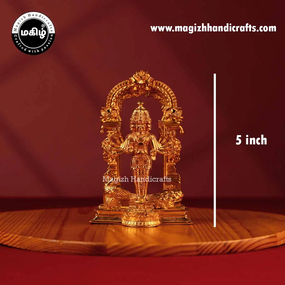 Impon god Arumuga Shanmuga Murugan idol - 5 inch - image 2